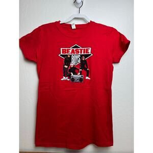 Beastie Boy Red Boys Size Large  100% Cotton T Shirt